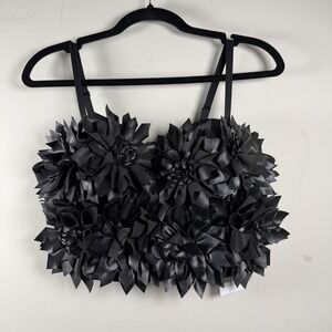 New In My Garden Corset Bustier Top Black